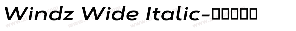 Windz Wide Italic字体转换
